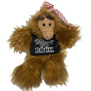 Vintage 1988 Alf Hand Puppet Plush Toy Born to Rock Tee Shirt